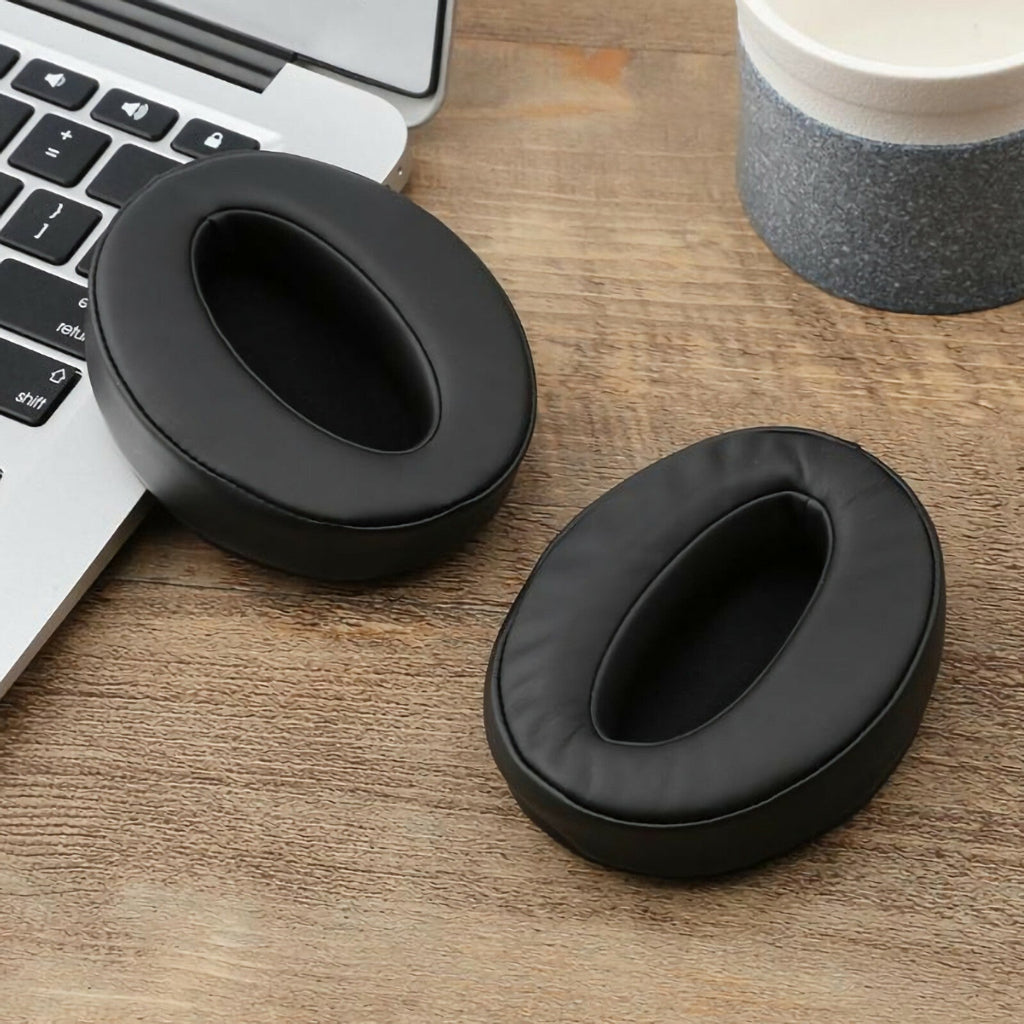 Schwarze Kunstleder-Ohrpolster für Sennheiser HD4-Serie