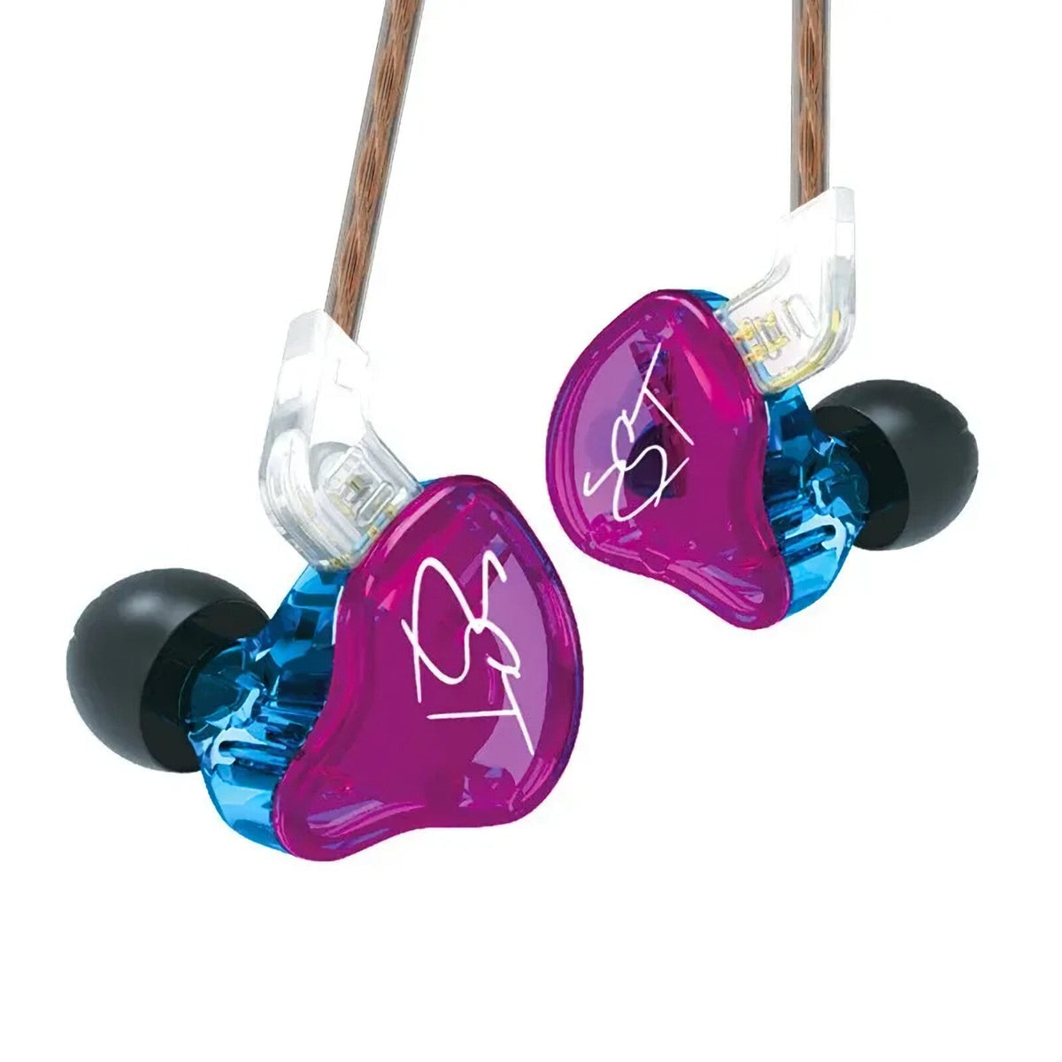 Purple-blaue KZ ZST Pro Hybrid In-Ear-Kopfhörer
