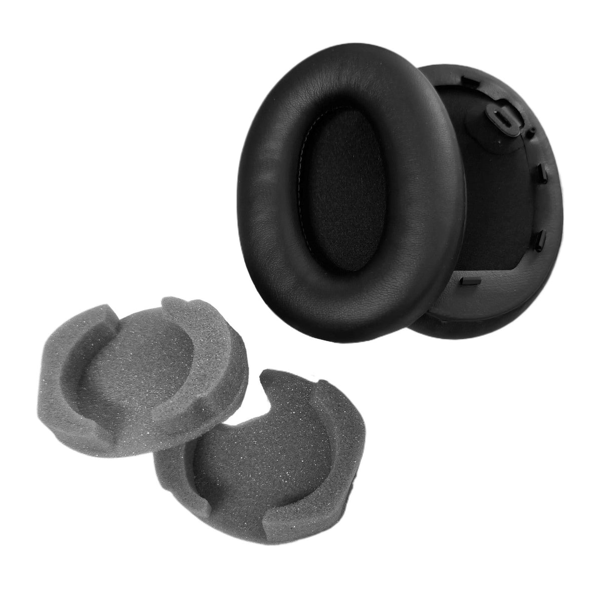 Schwarze Kunstleder-Ohrpolster für Sony WH-1000XM4