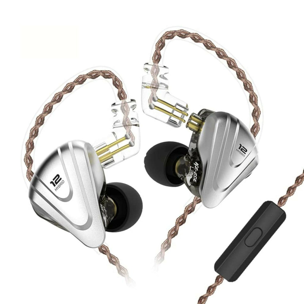 Schwarzes KZ ZSX In-Ear-Headset mit 12 Treibern