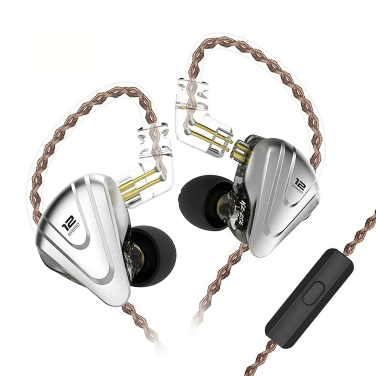 Schwarzes KZ ZSX In-Ear-Headset mit 12 Treibern