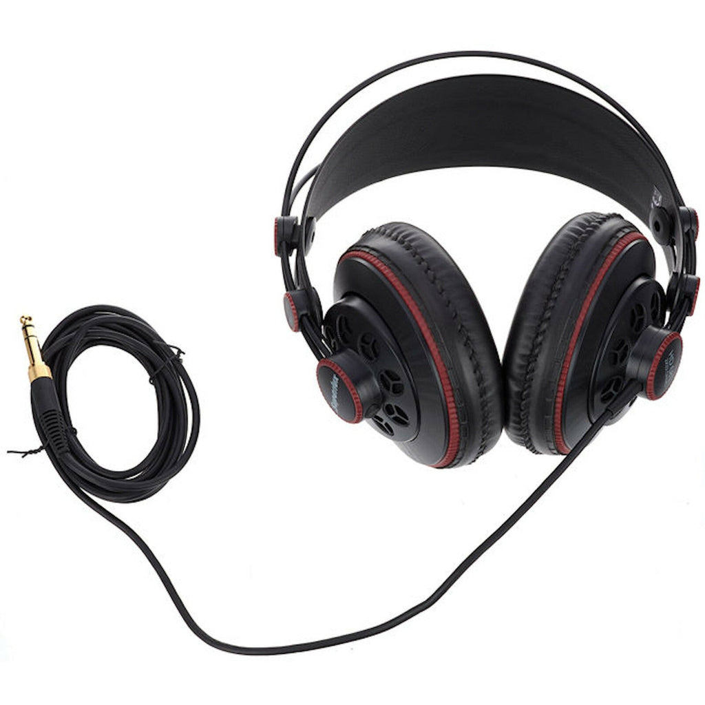 Schwarz-rote Superlux HD681 Studio-Kopfhörer