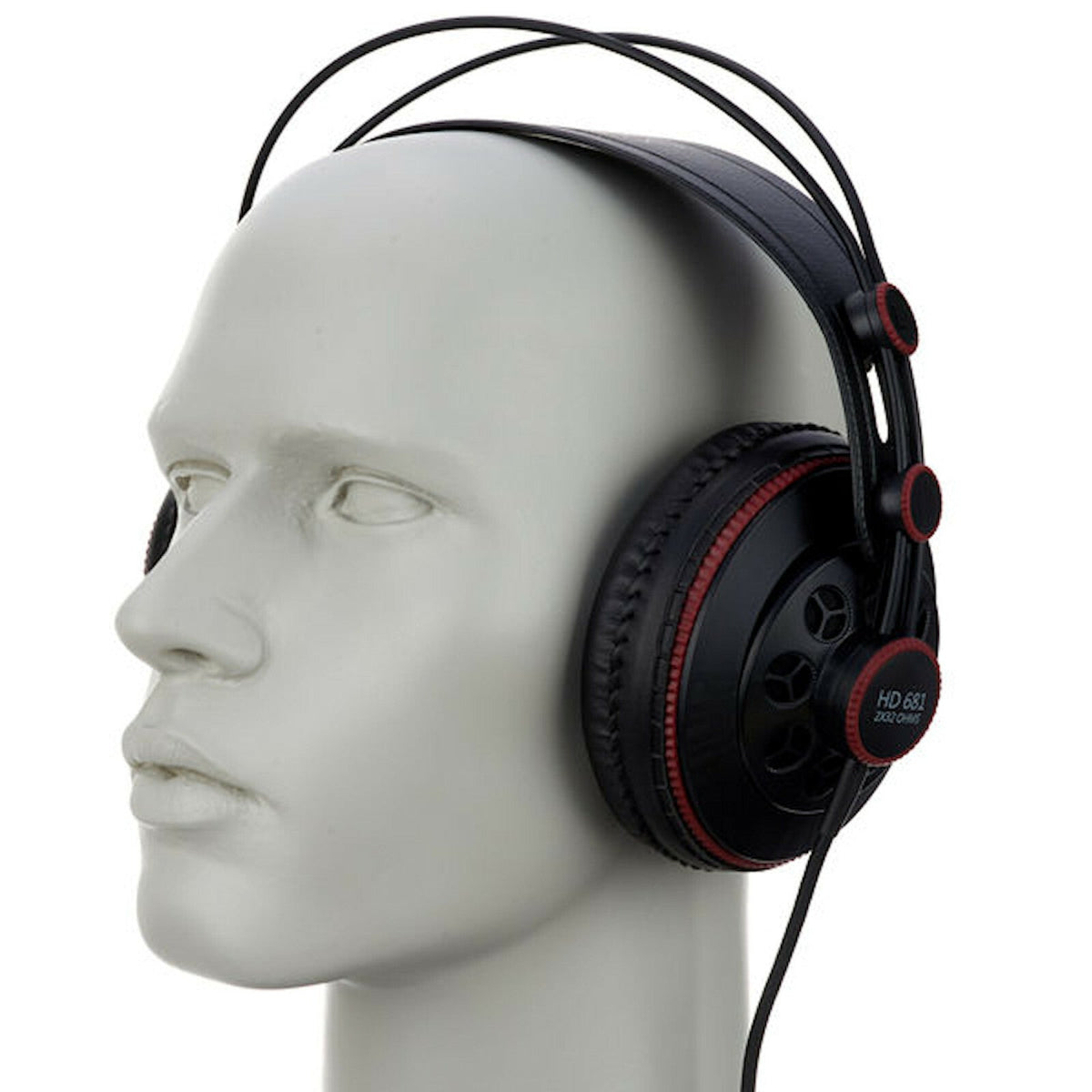 Schwarz-rote Superlux HD681 Studio-Kopfhörer