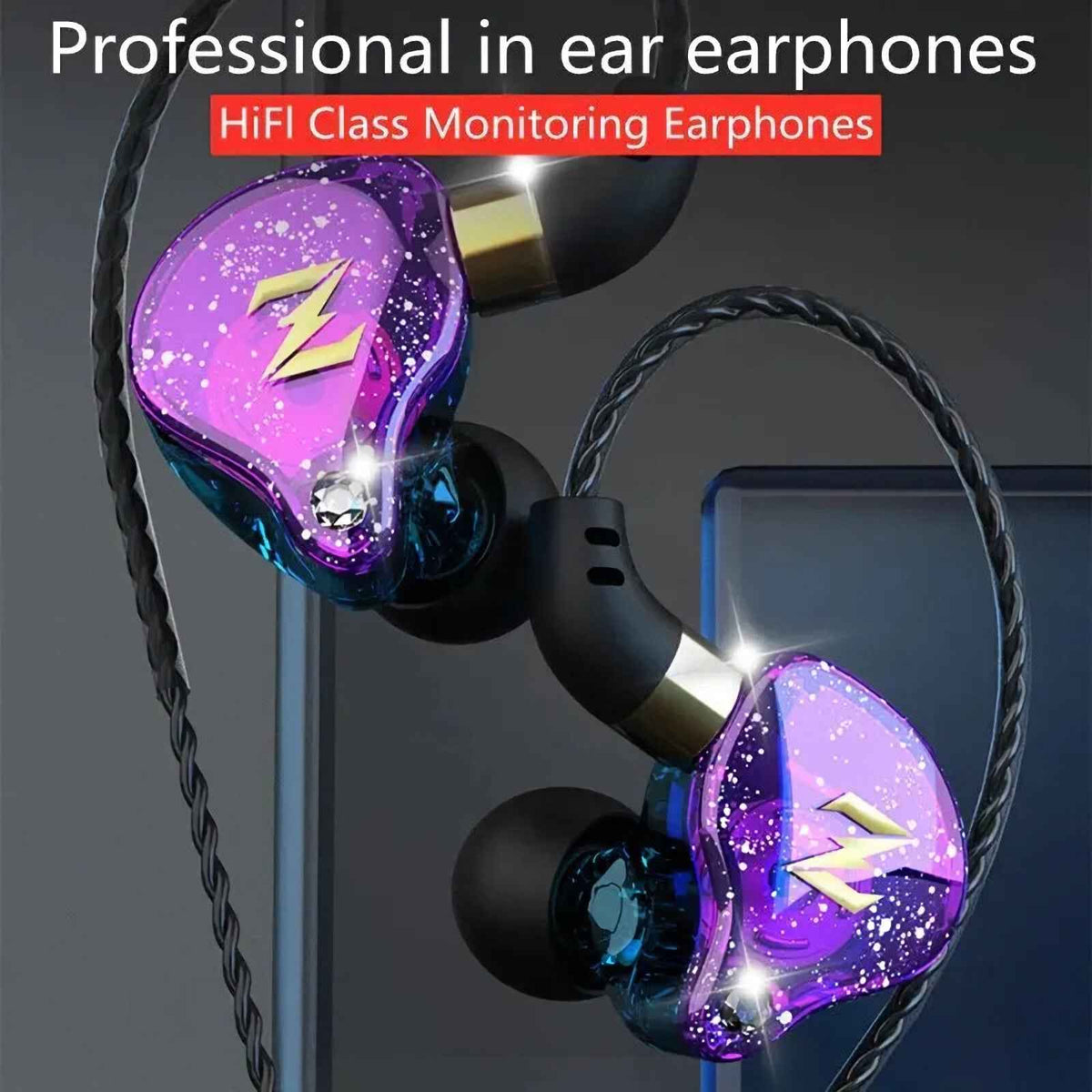 Super Bass Headset Kopfhörer QKZ Zen In-Ear Ohrhörer Full Bass Subwoofer Schwarz