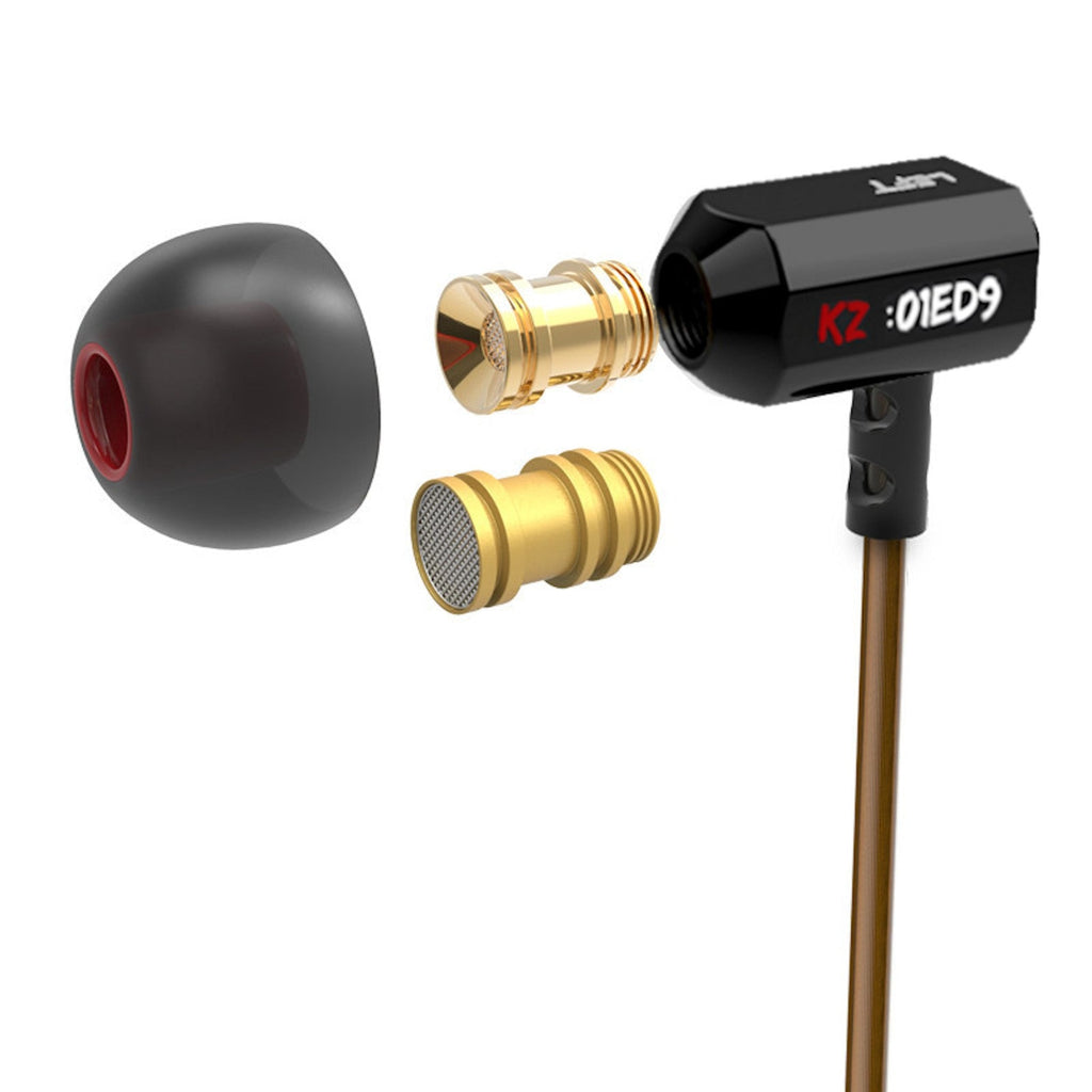 Schwarze KZ ED9 HiFi In-Ear-Kopfhörer