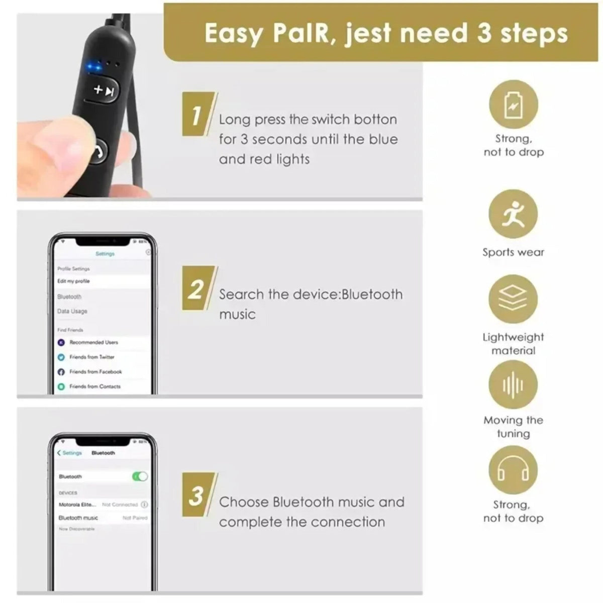 Magnetische X11 Bluetooth In-Ear-Kopfhörer