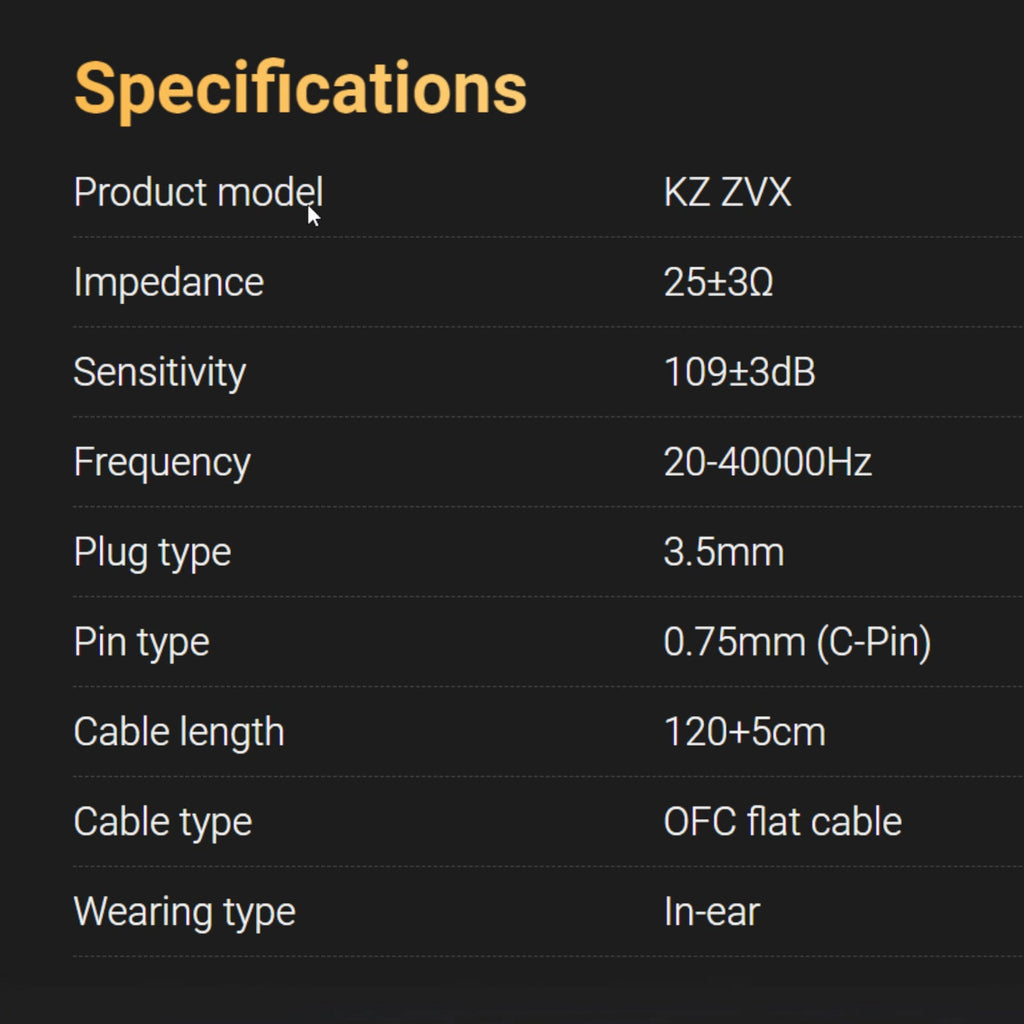 Silberne KZ ZVX High-End In-Ear-Kopfhörer aus Metall