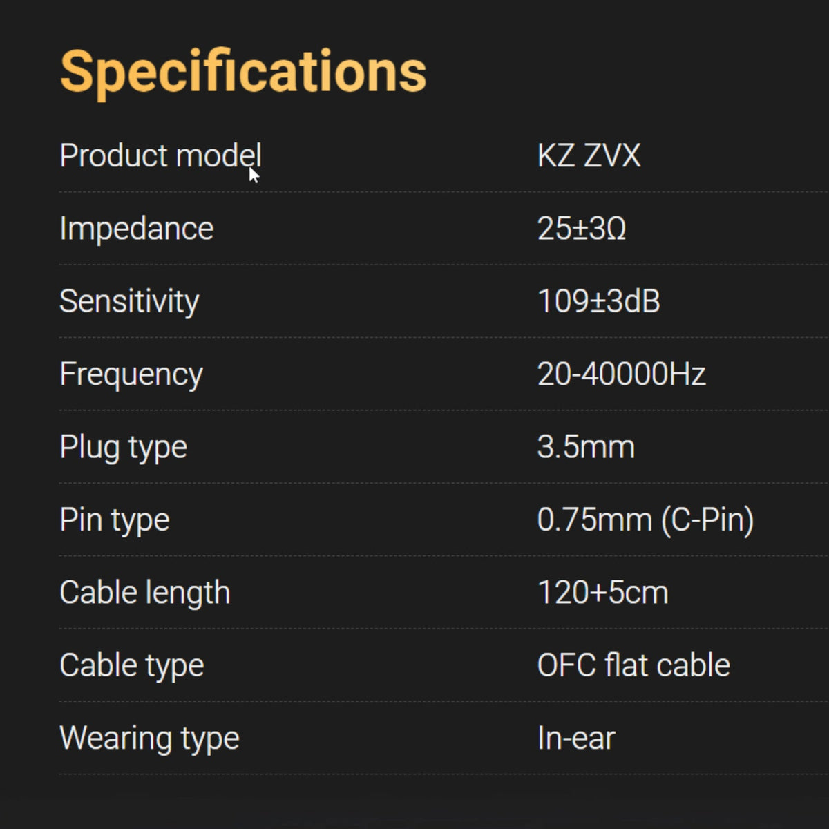 Silberne KZ ZVX High-End In-Ear-Kopfhörer aus Metall