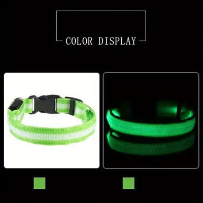 LED-Hundehalsband aus Nylon 45–58 cm