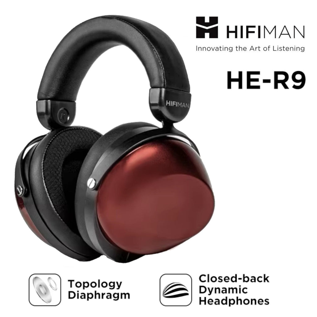 Rot-schwarze Hifiman HE-R9 geschlossene High-End Kopfhörer