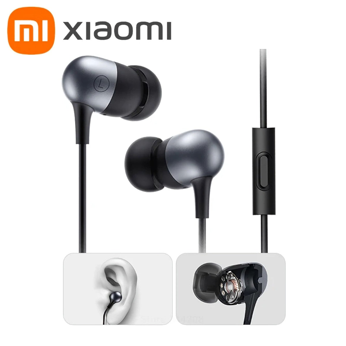 Schwarzes Xiaomi Mi Capsule In-Ear-Headset