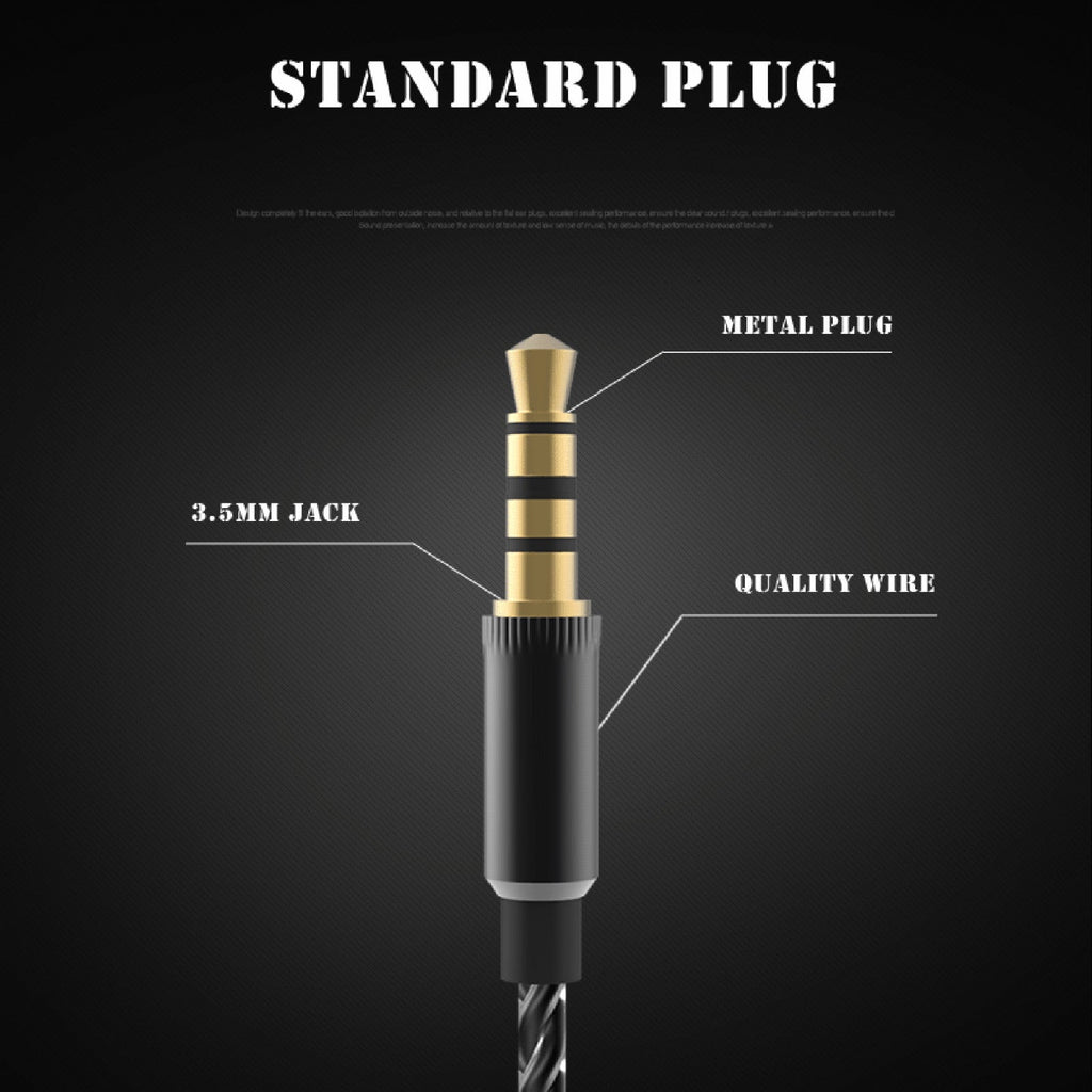 Schwarzer PTM P15 Metall In-Ear-Kopfhörer