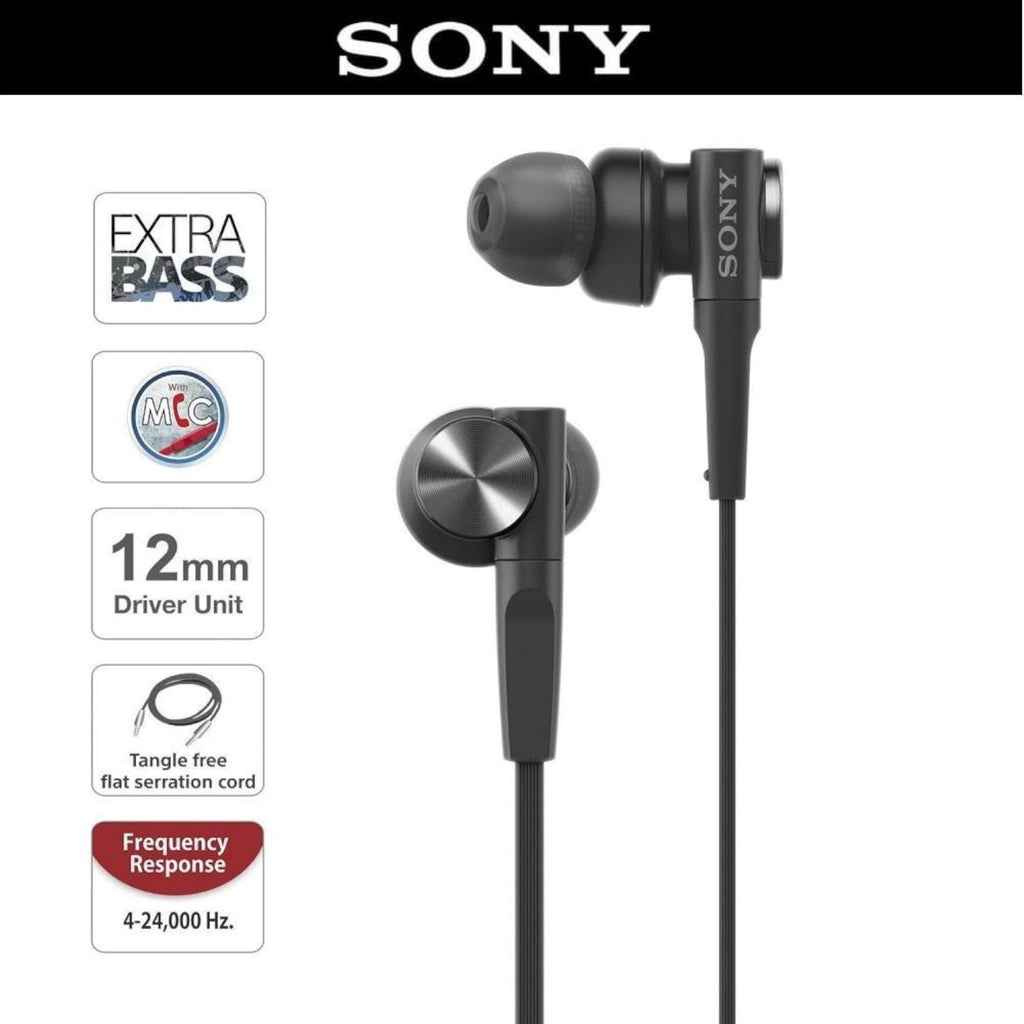 Schwarzes Sony MDR-XB55AP Extra-Bass In-Ear-Headset