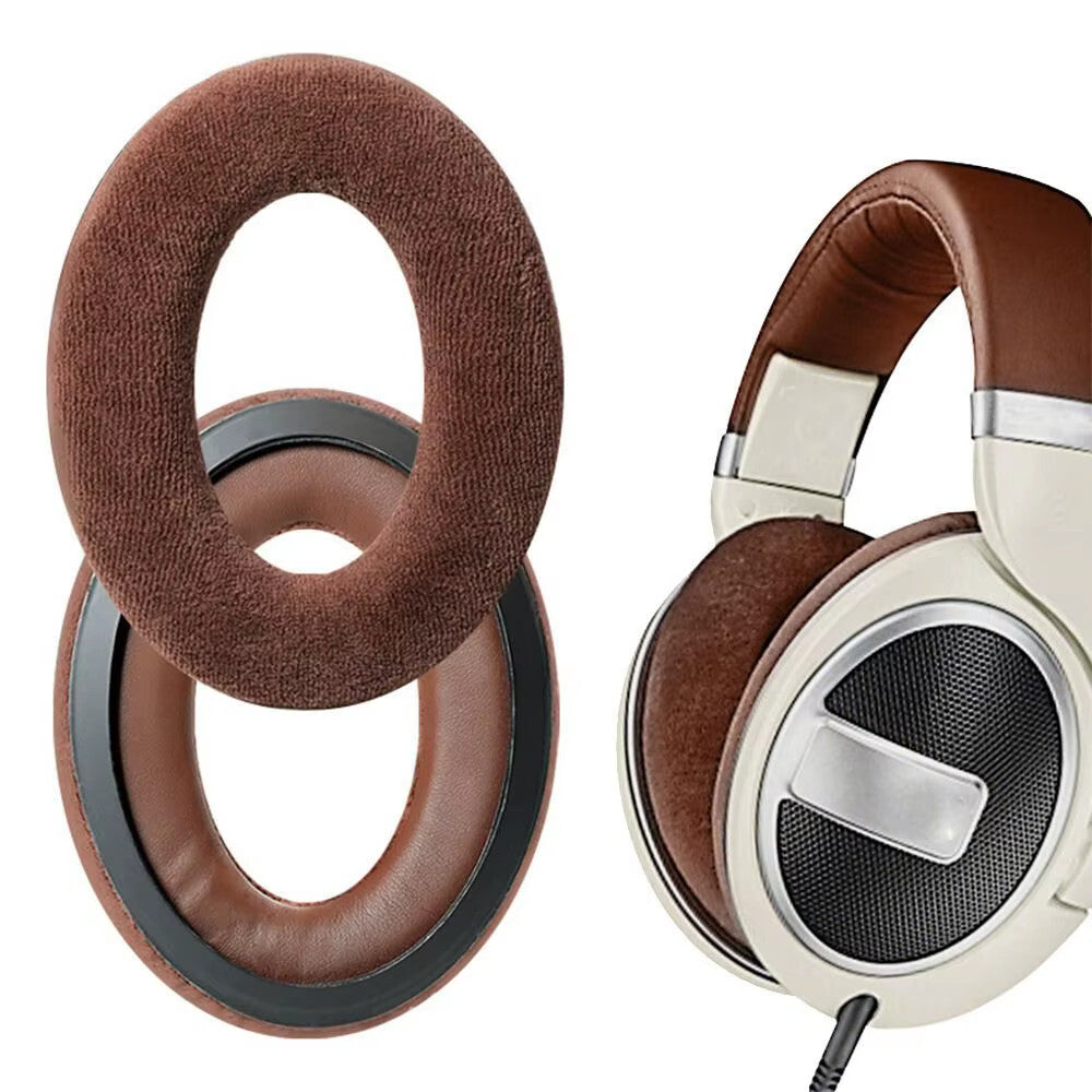Braune Velours-Ohrpolster für Sennheiser HD559 bis HD599