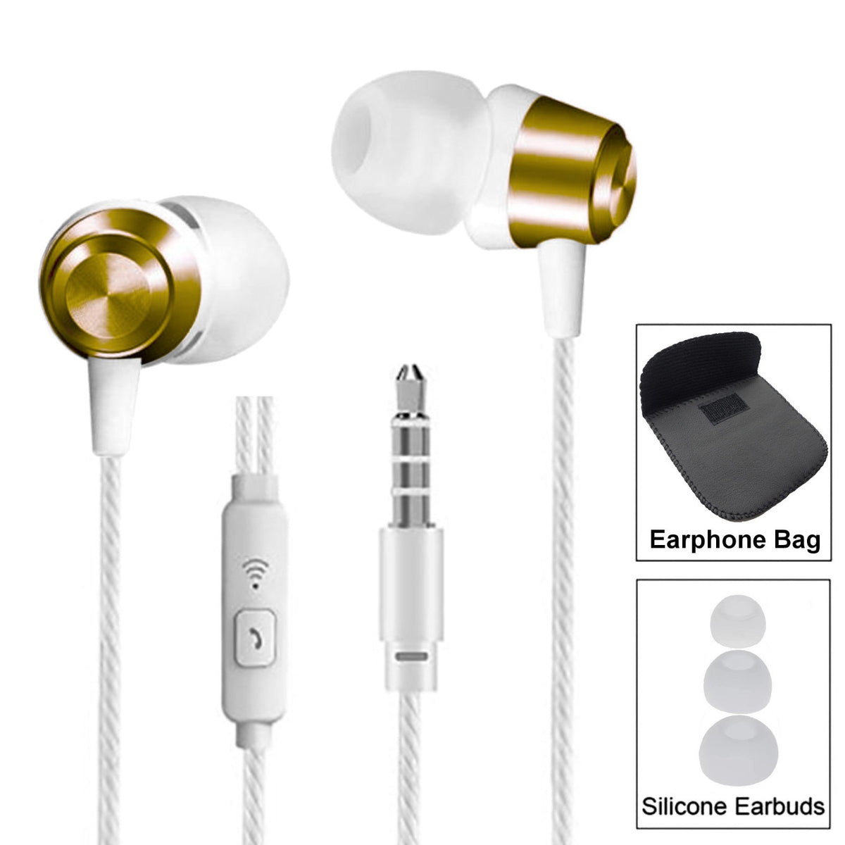 3K S3 In-Ear-Kopfhörer mit Mikrofon und PU-Tasche