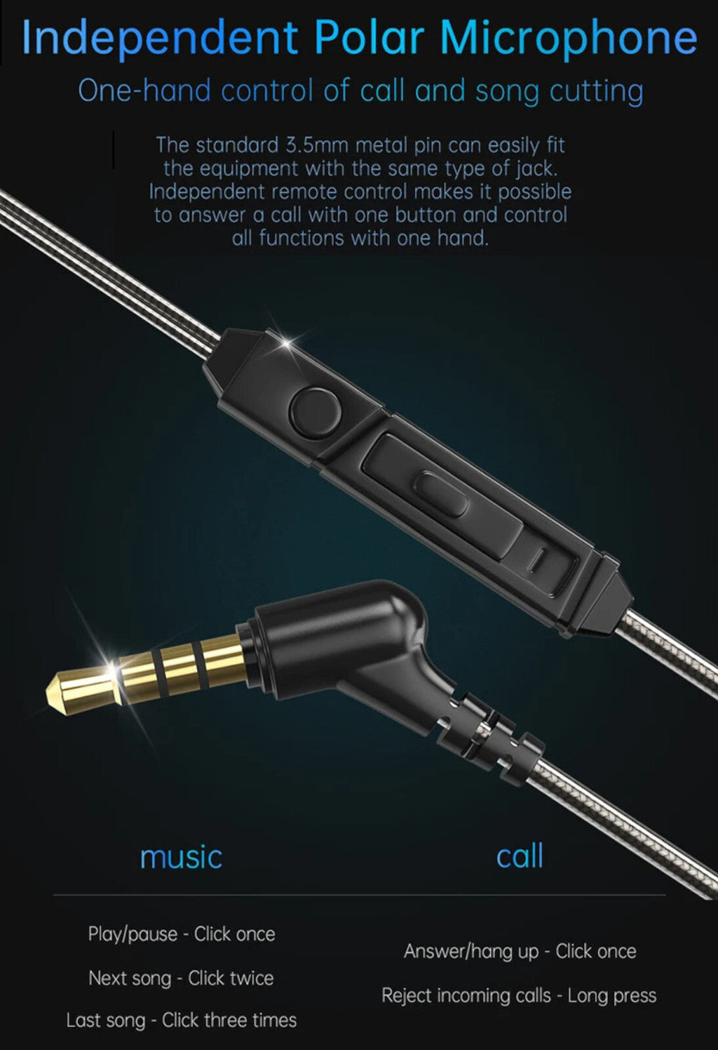 Lilafarbenes 3K K2 HD In-Ear-Headset