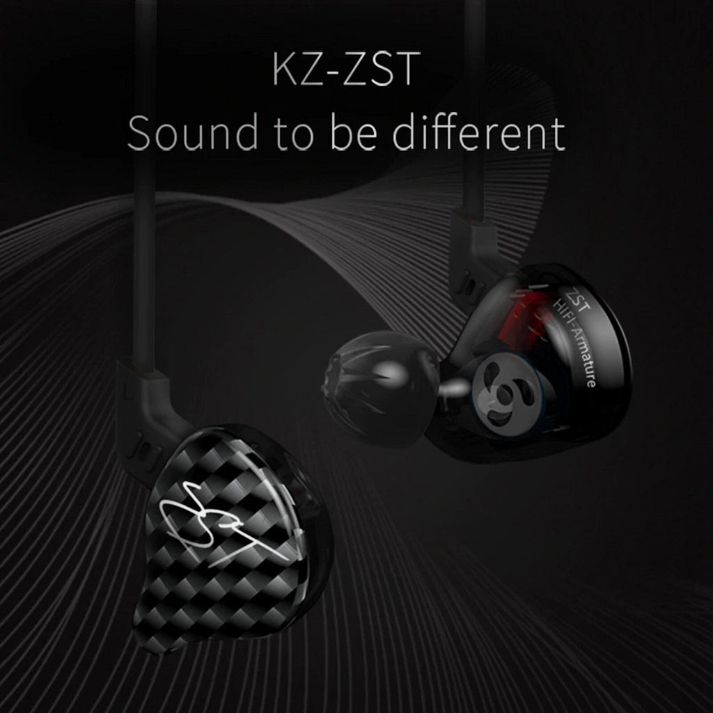 Purple-blaue KZ ZST Pro Hybrid In-Ear-Kopfhörer