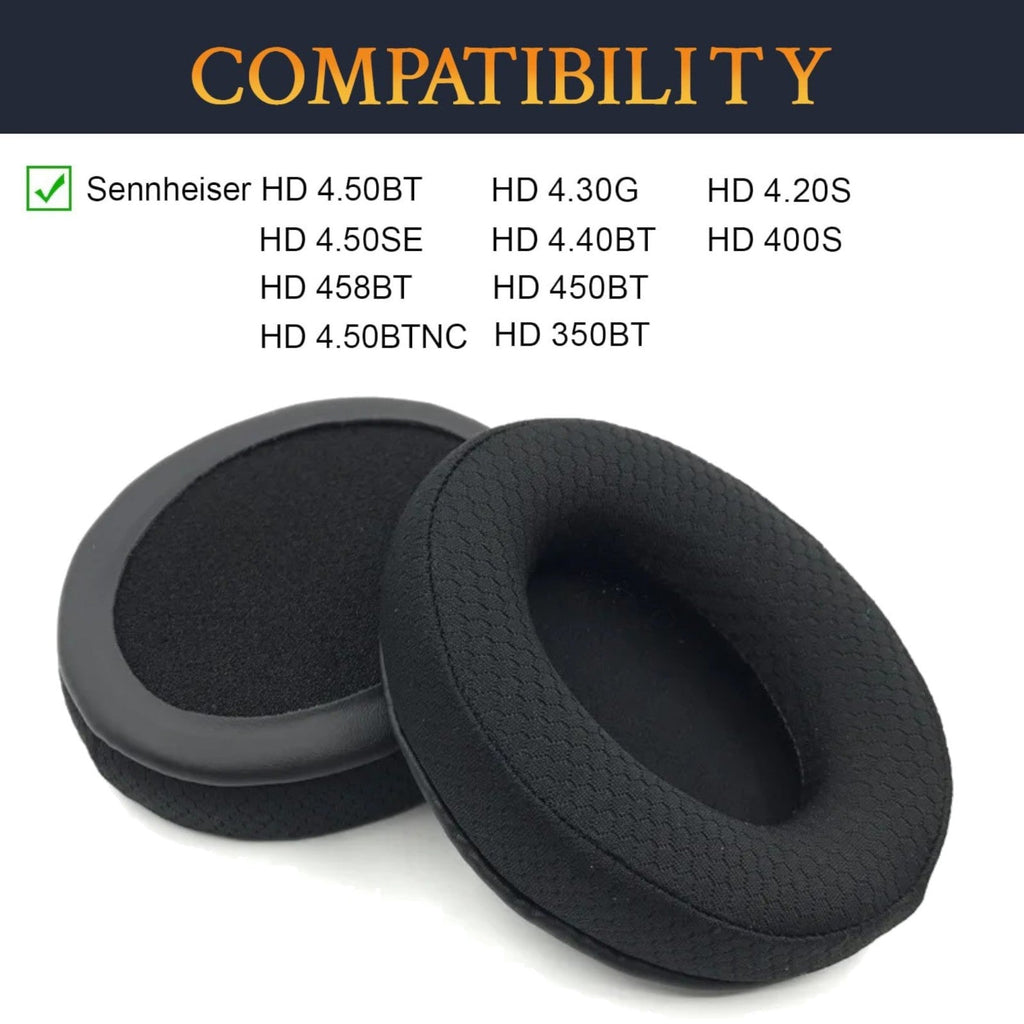 Schwarze Mesh-Ohrpolster für Sennheiser HD4-Serie
