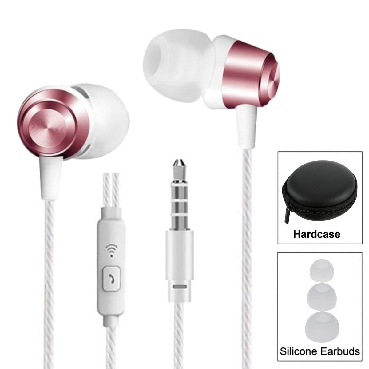 3K S3 In-Ear-Kopfhörer mit Mikrofon und PU-Tasche