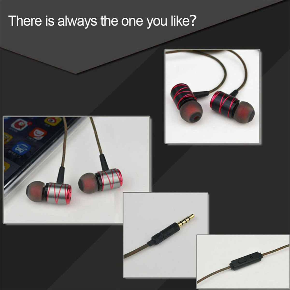 Silber-rotes KZ ED1HS In-Ear-Headset