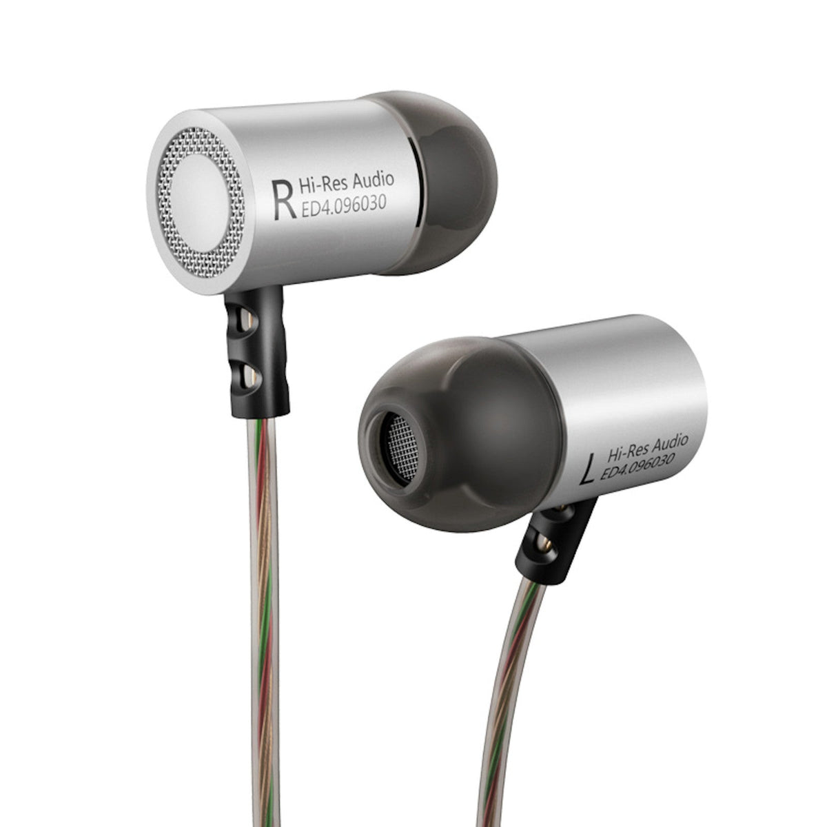 Silbernes KZ ED4 HS In-Ear-Headset mit Hardcase