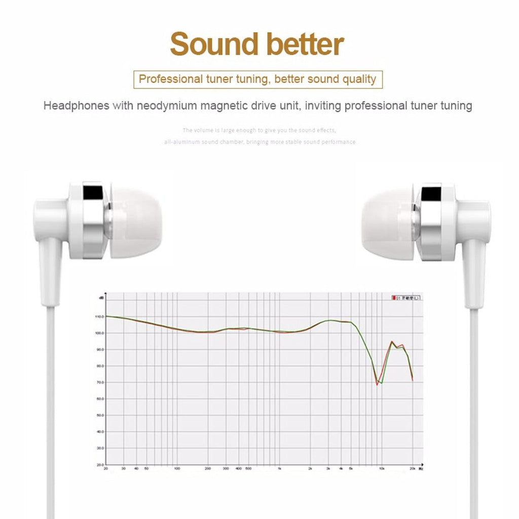 Weißes Langsdom JD89 In-Ear-Headset