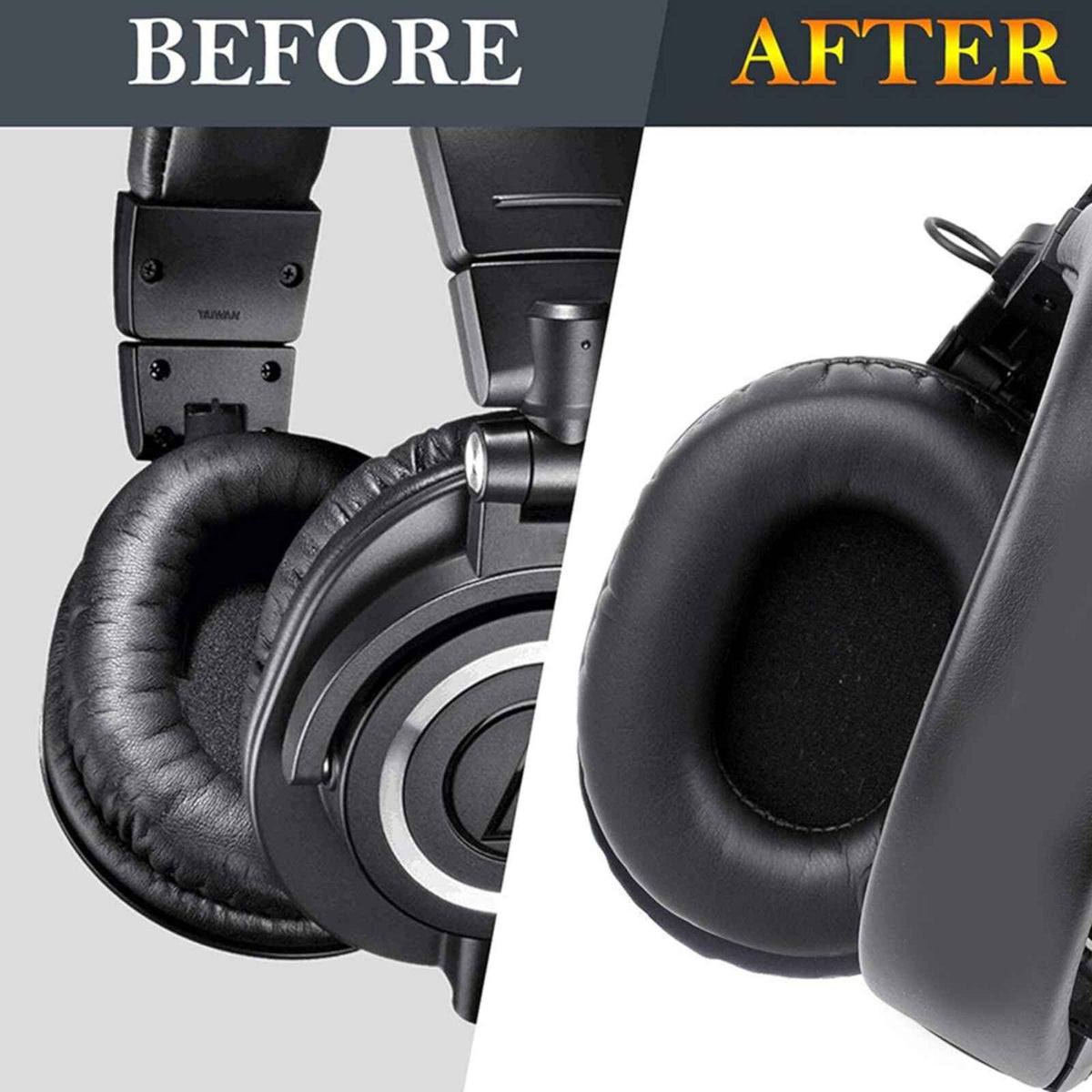 Ohrpolster für Audio Technica ATH M50X M40X M30X M20X MSR7 SX1 schwarz