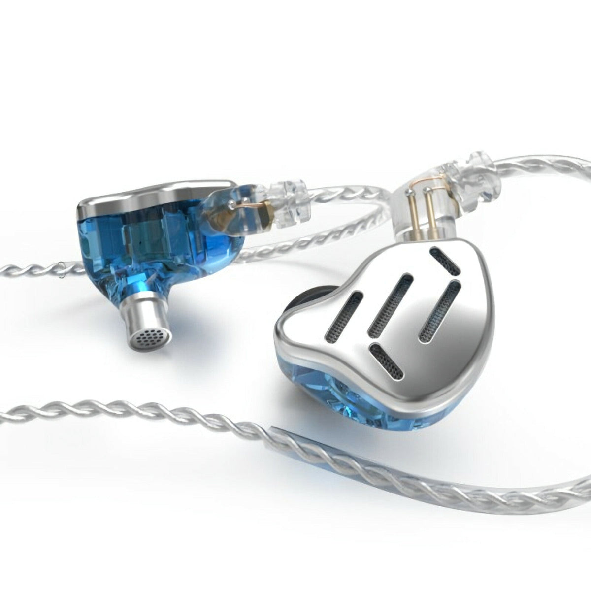 Silbernes KZ ZAX 16-Treiber HiFi In-Ear-Headset