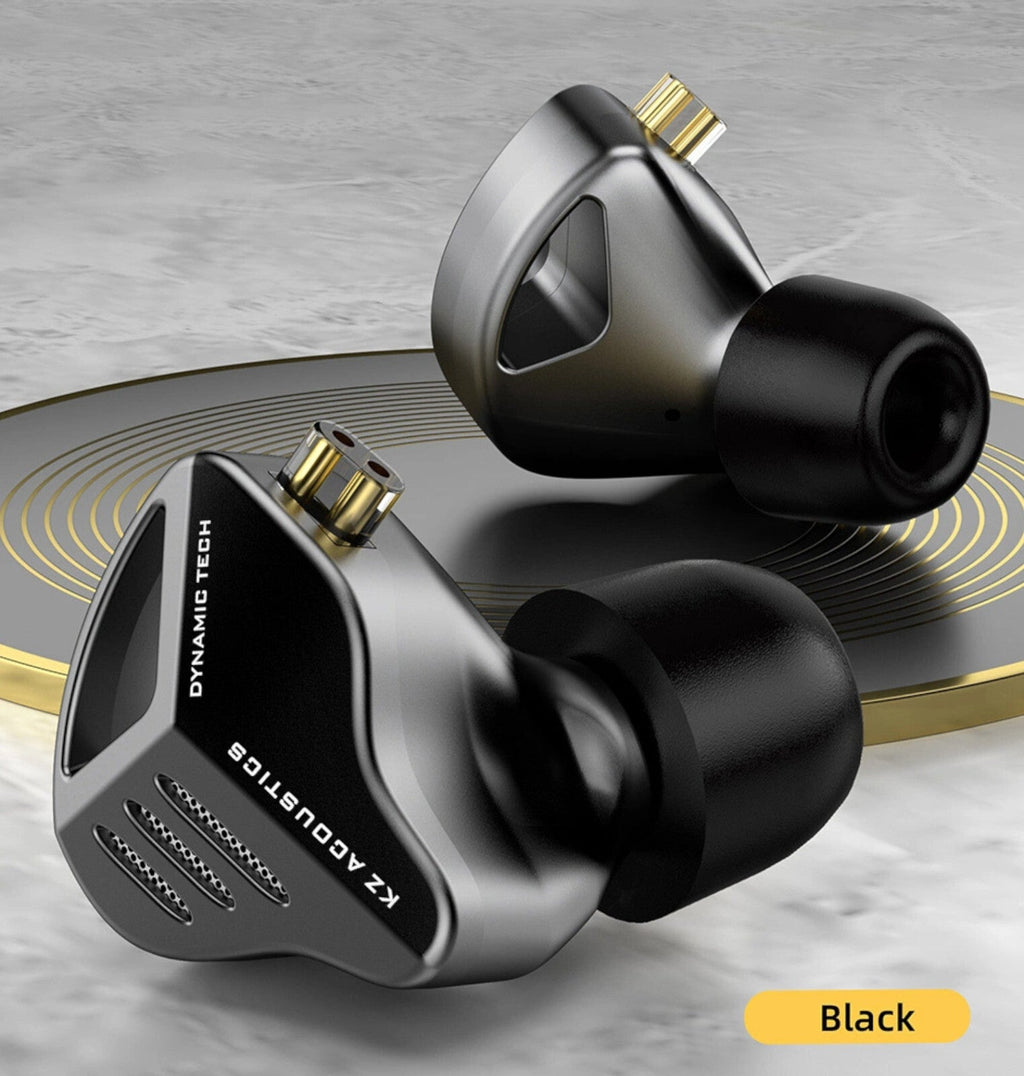 Schwarze KZ ZVX High-End In-Ear-Kopfhörer aus Metall