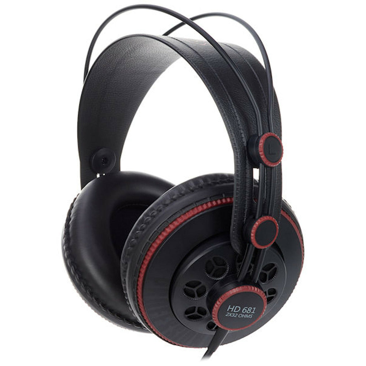 Schwarz-rote Superlux HD681 Studio-Kopfhörer