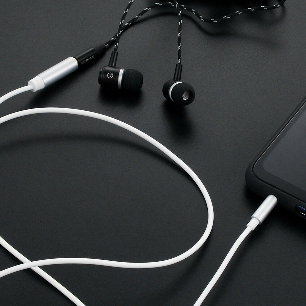 Weiße 2 m 4-polige Headset-Verlängerung