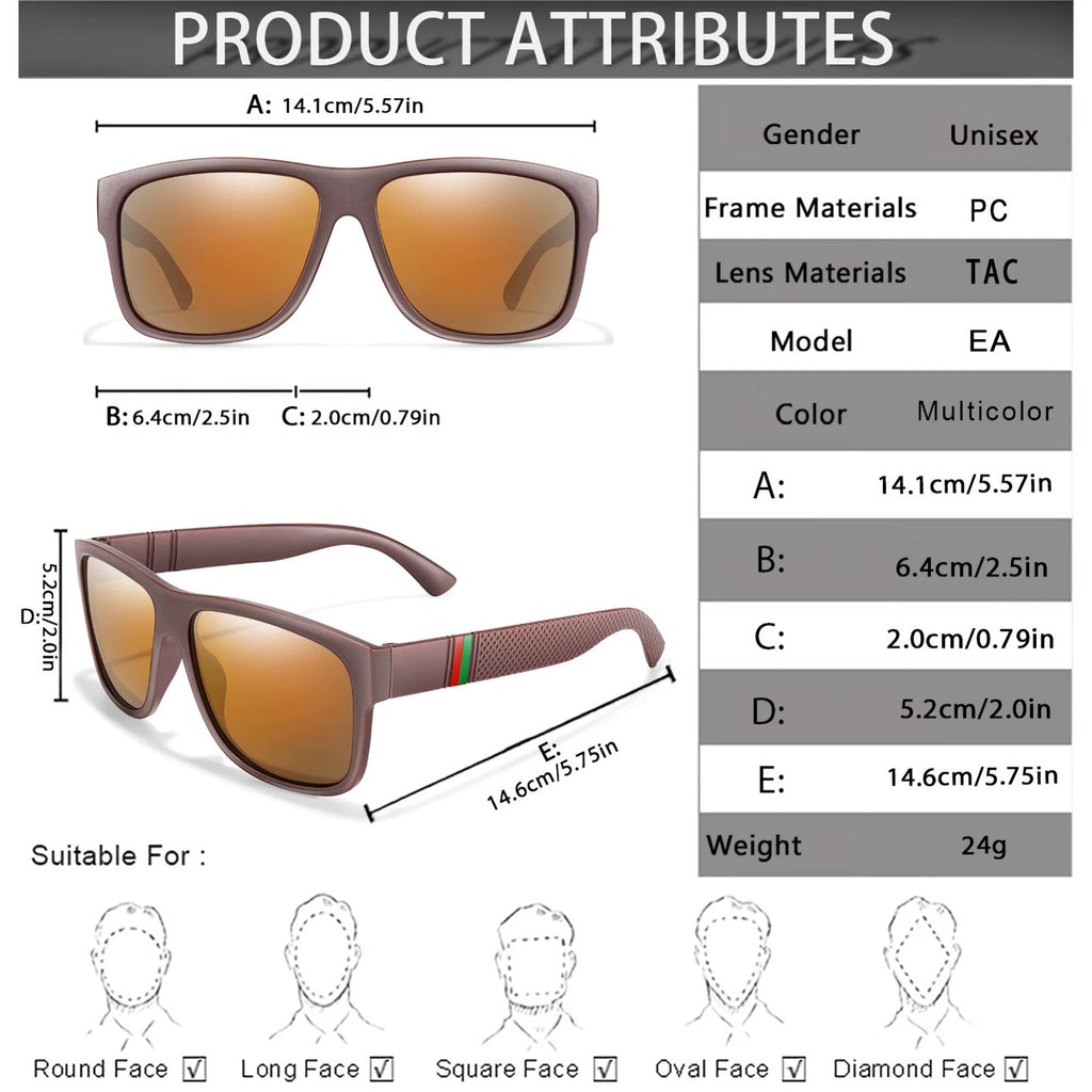 Stylische Sonnenbrille Matt Gläser Braun Cool 5417 BR