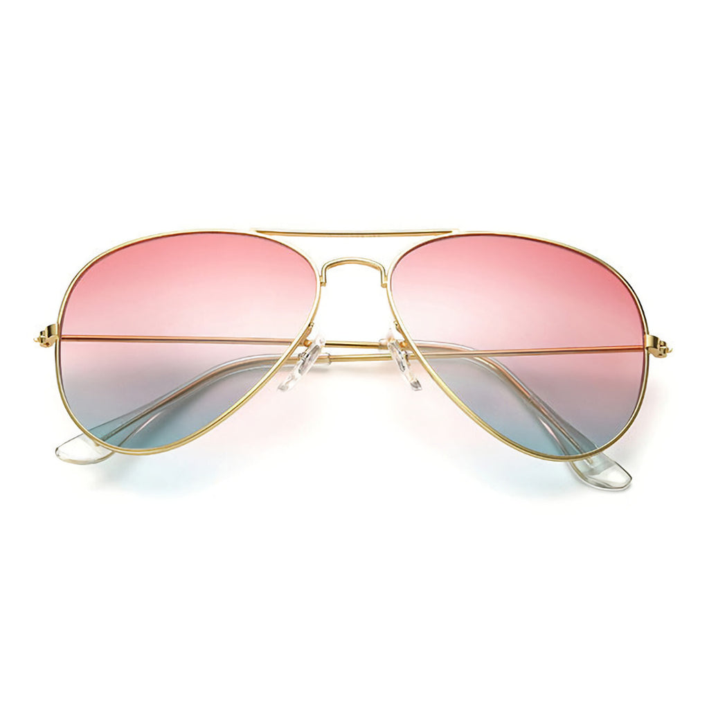 Rot-blaue Fashion Piloten-Sonnenbrille