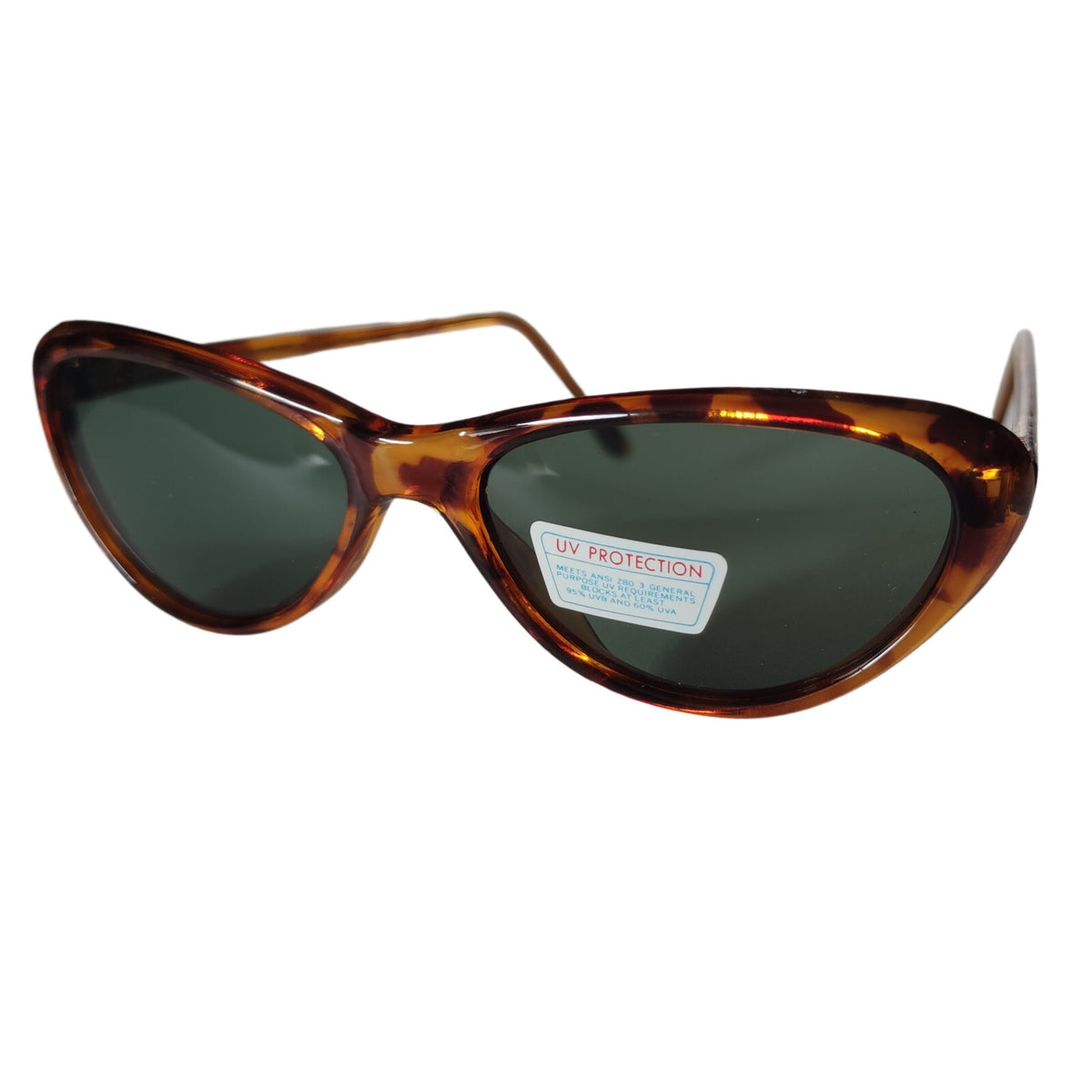 Braune Cat-Eye-Sonnenbrille mit grauen Gläsern