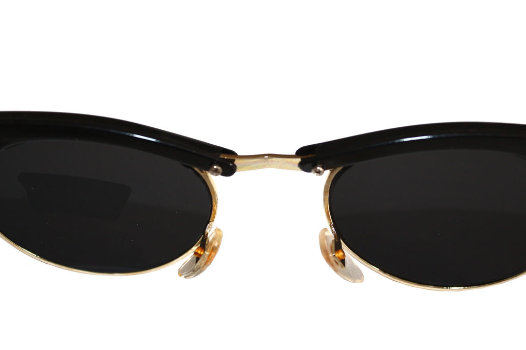 Schwarz-goldene Vintage Sonnenbrille