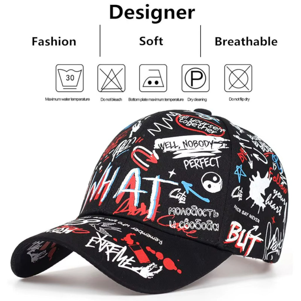 Unisex Graffiti-Basecap aus Baumwolle