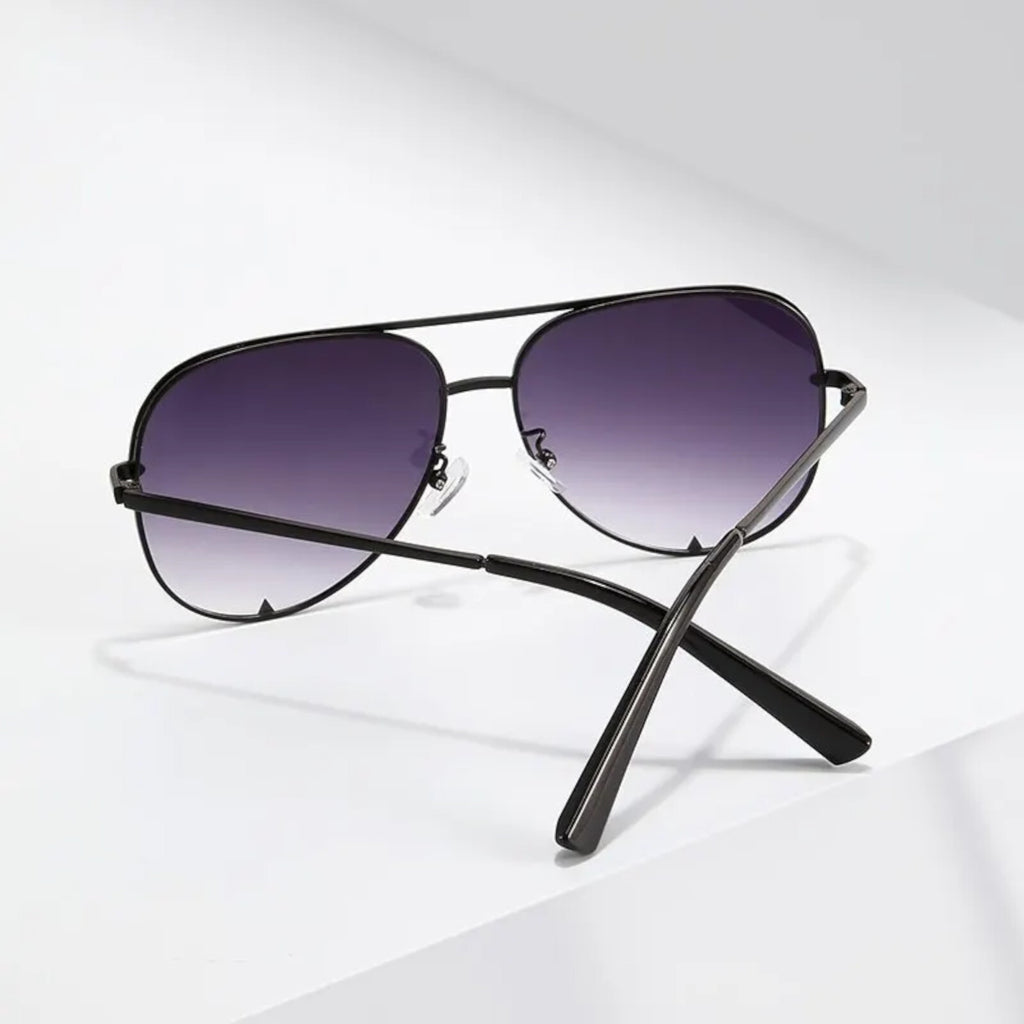 Große Piloten-Sonnenbrille in Gunmetal