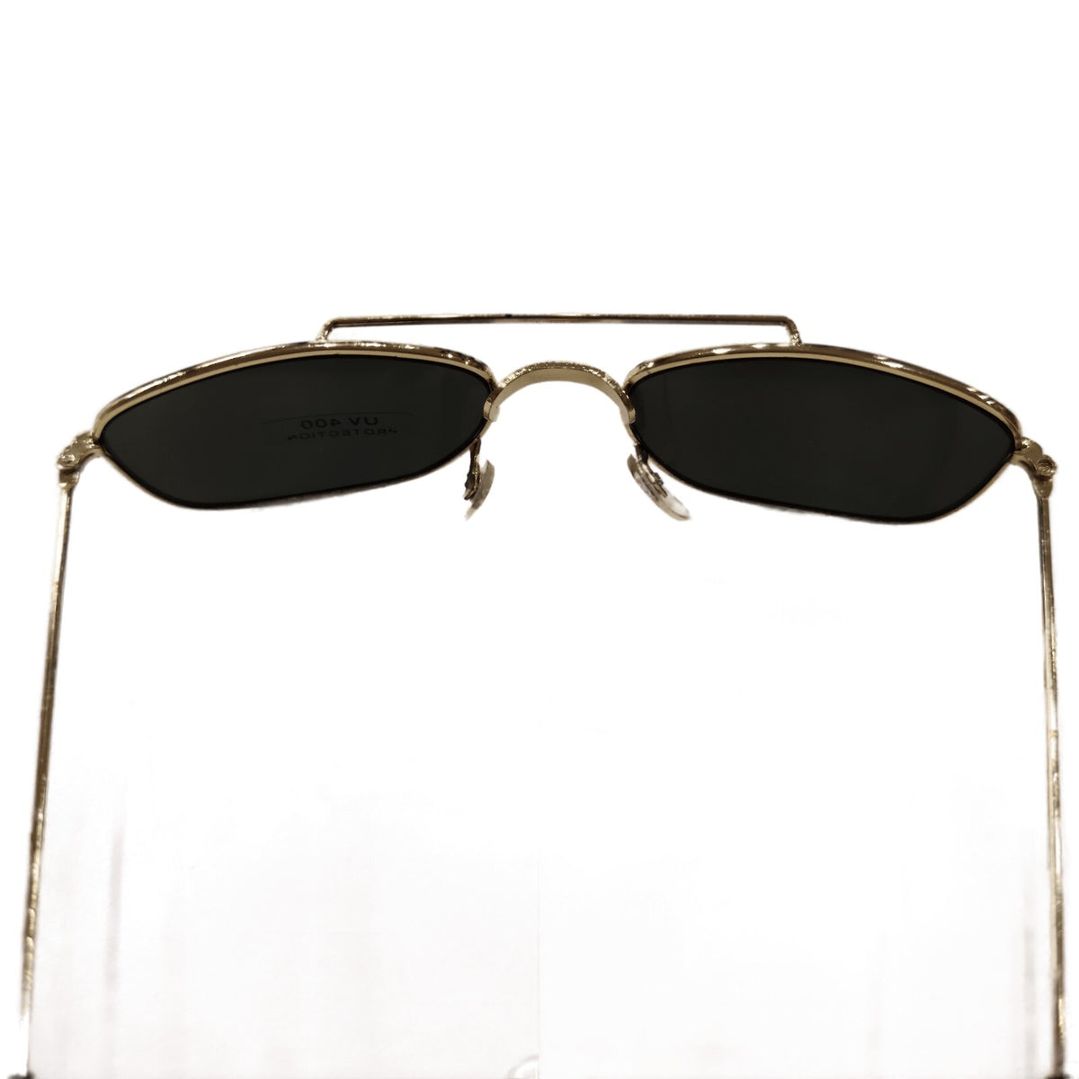 Gold-schwarze Piloten-Sonnenbrille im Porsche-Stil