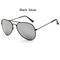 Schwarz-silberne verspiegelte Piloten-Sonnenbrille