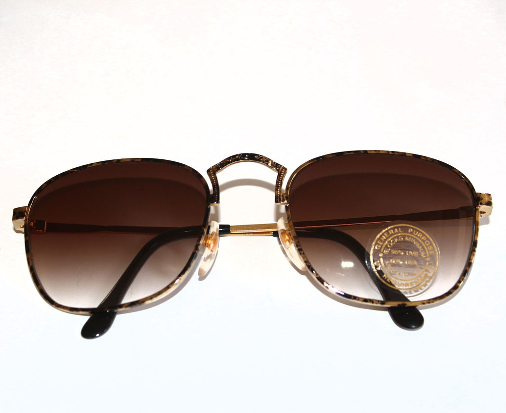 Gold-schwarze Vintage-Retro-Sonnenbrille Unisex