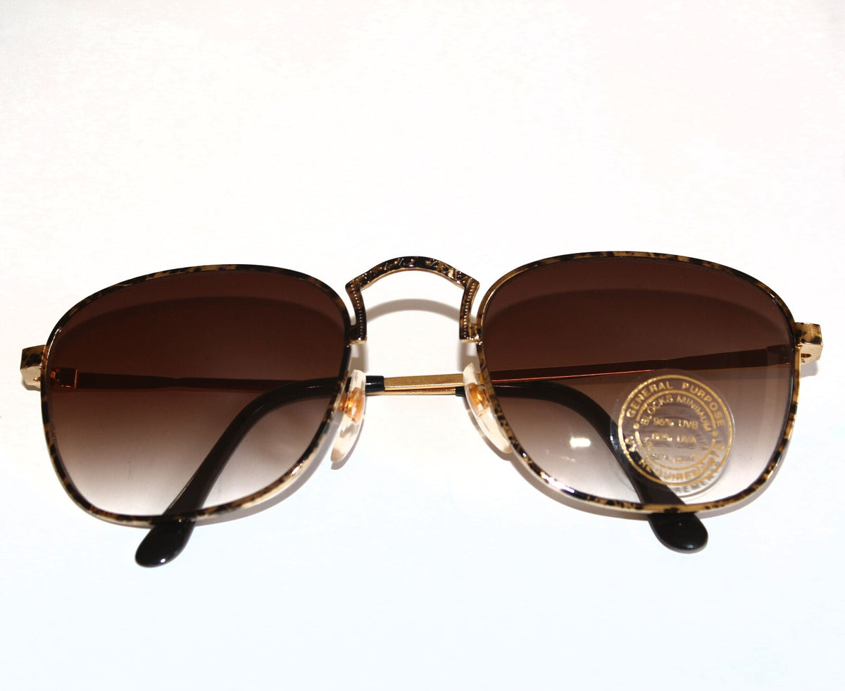 Gold-schwarze Vintage-Retro-Sonnenbrille Unisex