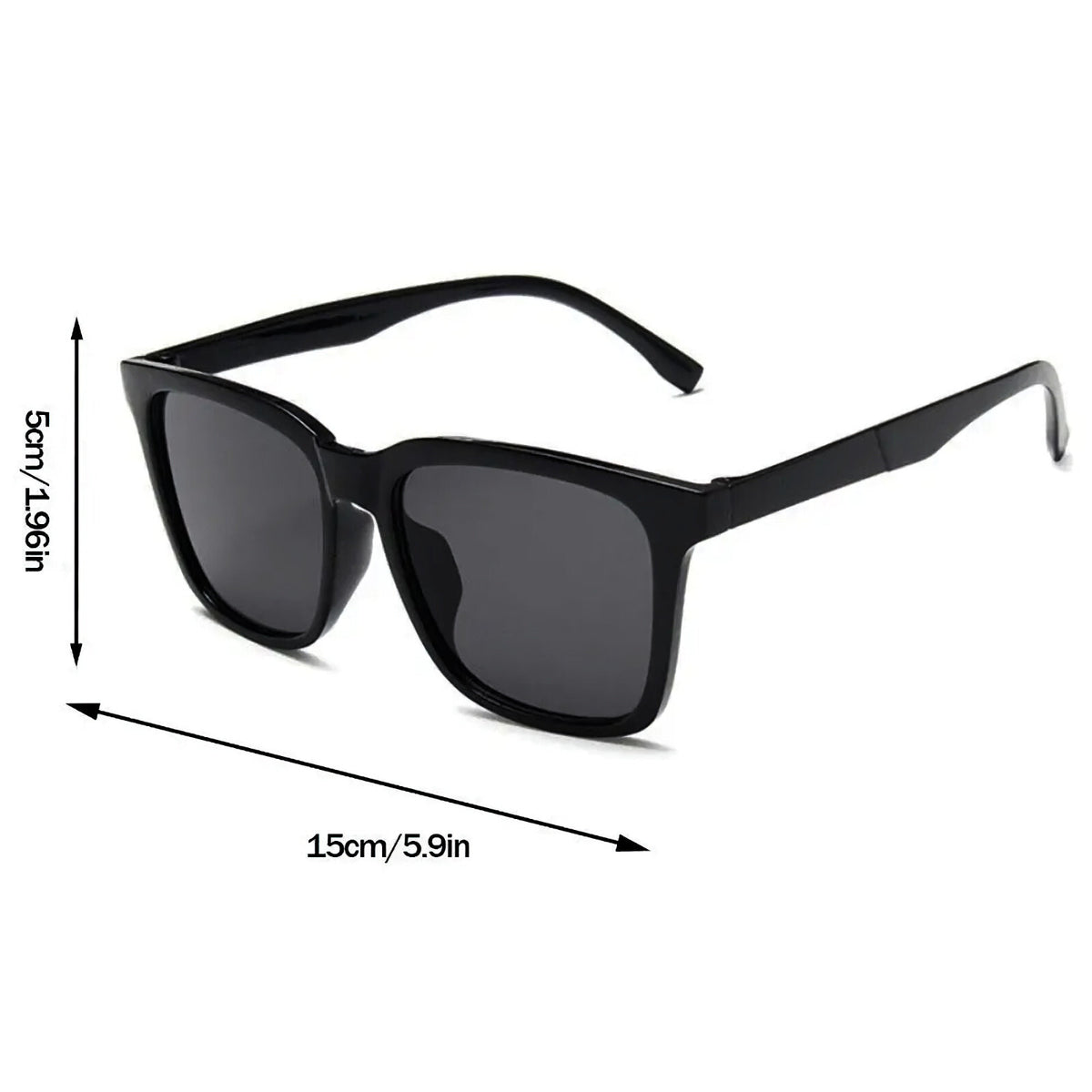 Schwarze Oversized Vintage Sonnenbrille