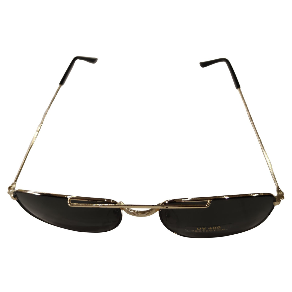 Gold-schwarze Piloten-Sonnenbrille im Porsche-Stil