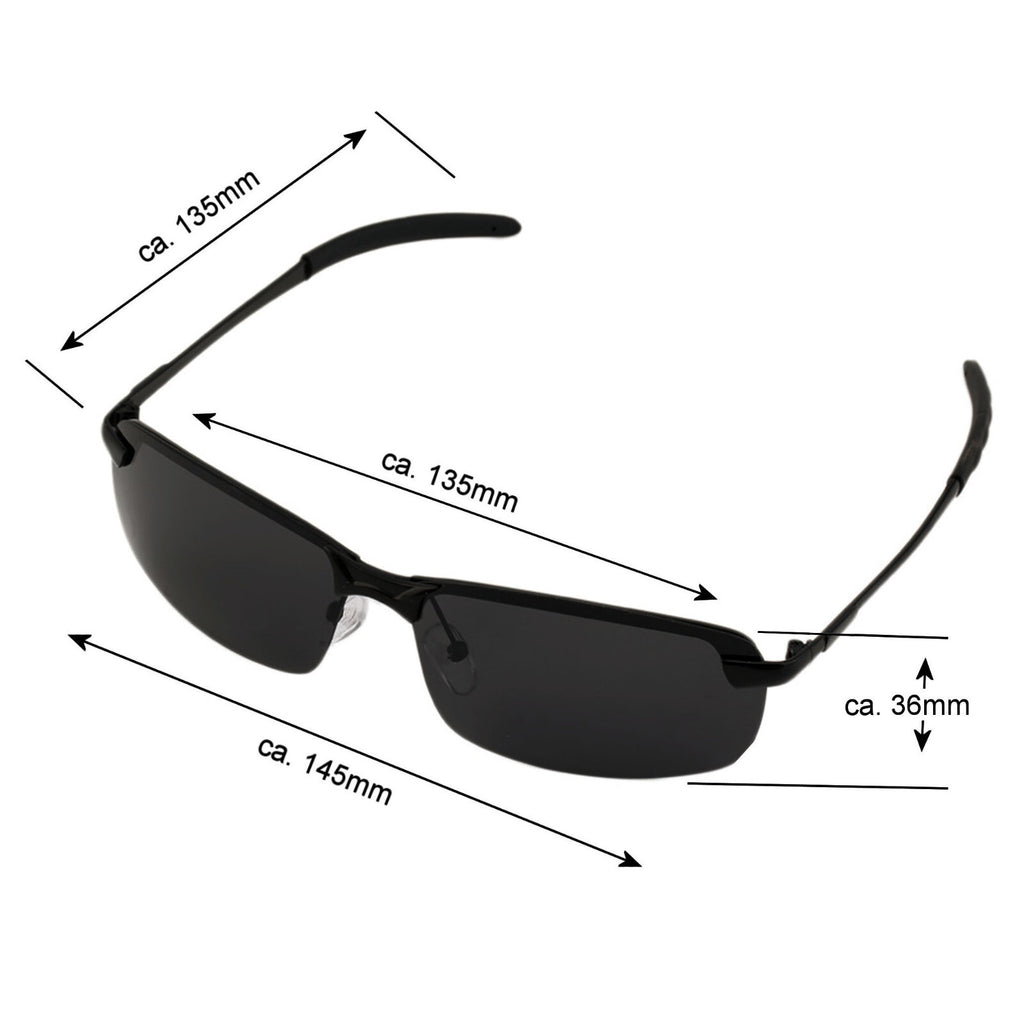 Schwarze Matrix-Sonnenbrille mit Farbwechsel