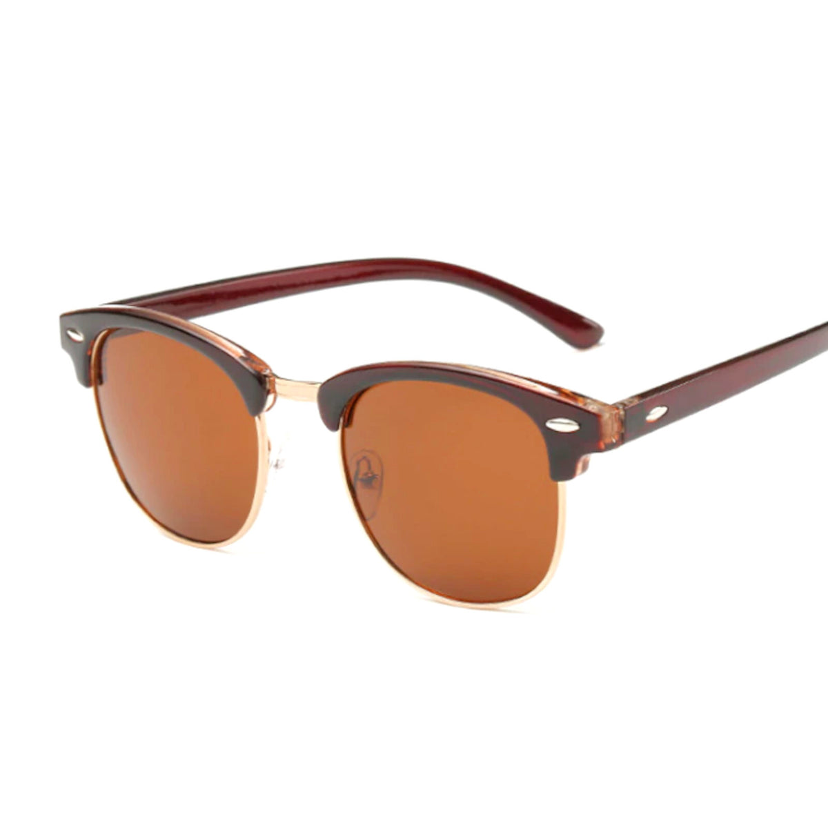 Braune Vintage Unisex-Sonnenbrille