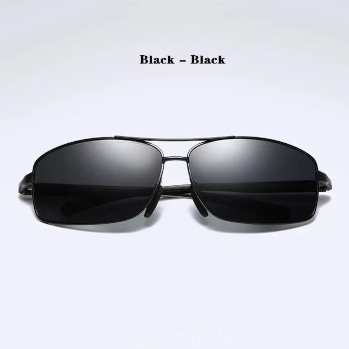 Schwarze Piloten-Sonnenbrille aus Aluminium-Magnesium