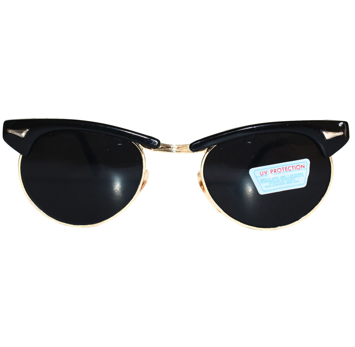 Schwarz-goldene Vintage Sonnenbrille