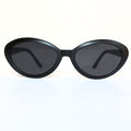 Mattschwarze Cat-Eye-Sonnenbrille