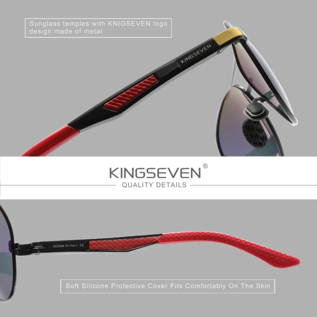 Sonnenbrille Kingseven 7720 GG Premium Pilotenbrille Männer Polarisiert UV400 HD