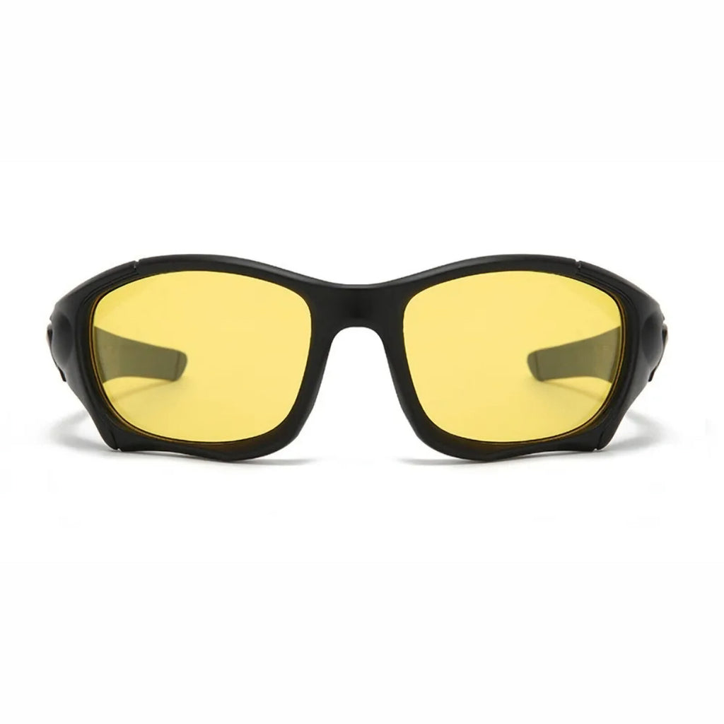 Schwarze Nachtfahr-Sportbrille